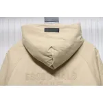 Fear of God Essentials Letter Print Hooded Synthetic Insulated Jacket Cream Yellow