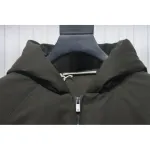 Fear of God Essentials Letter Print Hooded Synthetic Insulated Jacket Dark Green