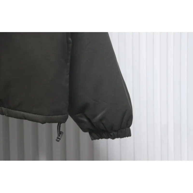 Fear of God Essentials Letter Print Hooded Synthetic Insulated Jacket Dark Green