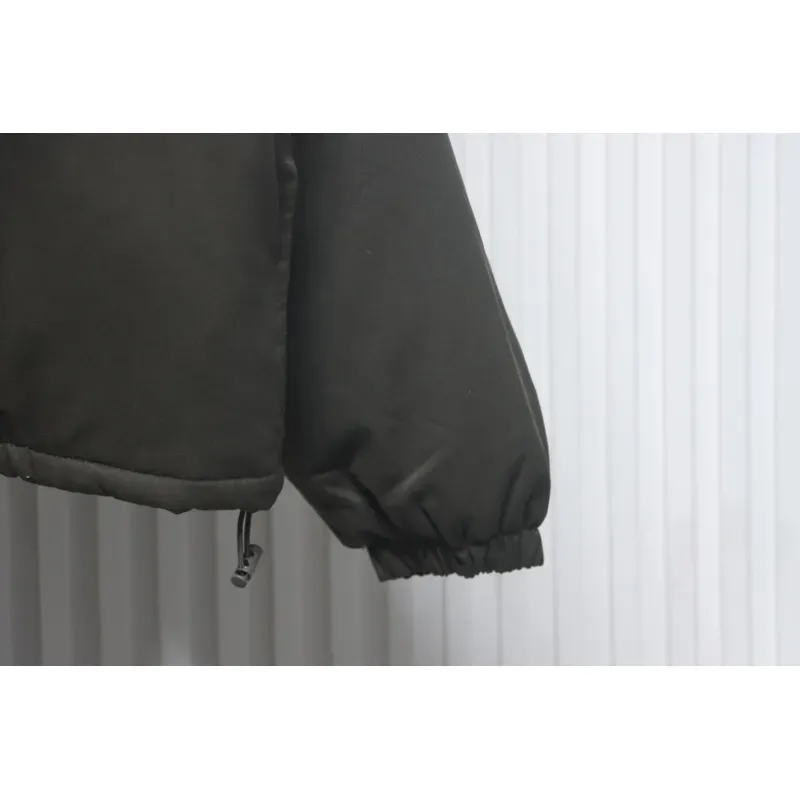 Fear of God Essentials Letter Print Hooded Synthetic Insulated Jacket Dark Green