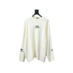 Balenciaga Embroidered Knitted Sweater White