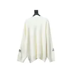 Balenciaga Embroidered Knitted Sweater White