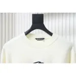 Balenciaga Embroidered Knitted Sweater White