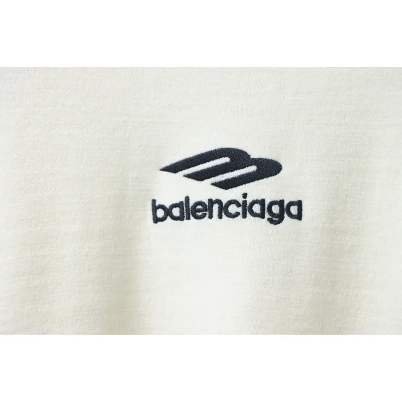 Balenciaga Embroidered Knitted Sweater White
