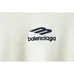 Balenciaga Embroidered Knitted Sweater White