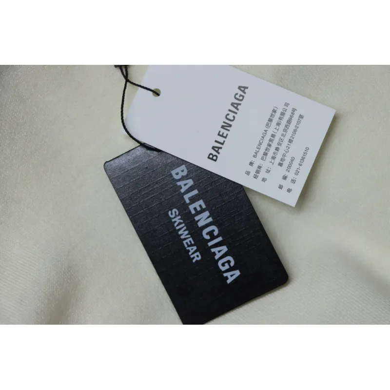 Balenciaga Embroidered Knitted Sweater White