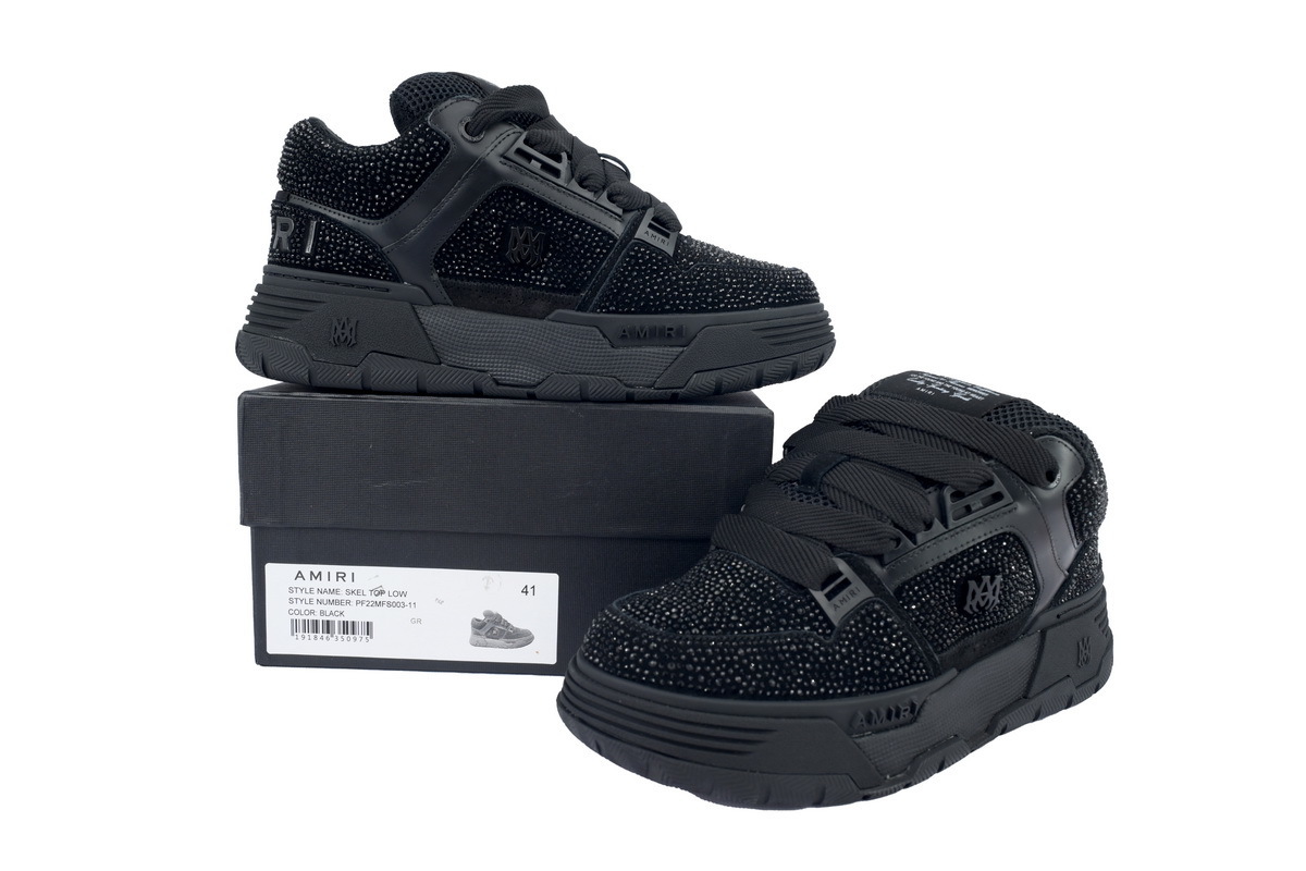 PK God Batch AMIRI Crystal Ma-1 Sneakers Black