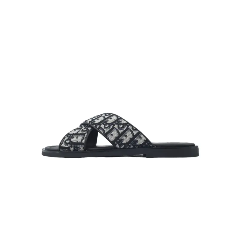 PK God Batch  Dior Alias Sandal Beige And Black Dior Oblique Jacquard