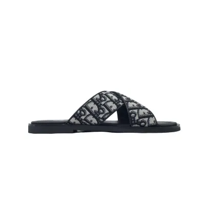 PK God Batch  Dior Alias Sandal Beige And Black Dior Oblique Jacquard 02