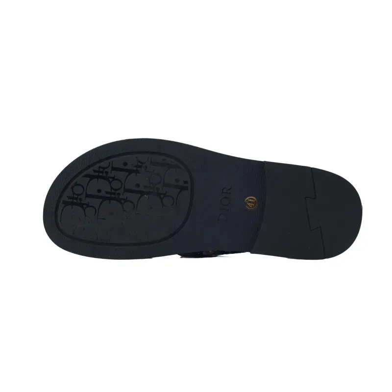 PK God Batch  Dior Alias Sandal Beige And Black Dior Oblique Jacquard