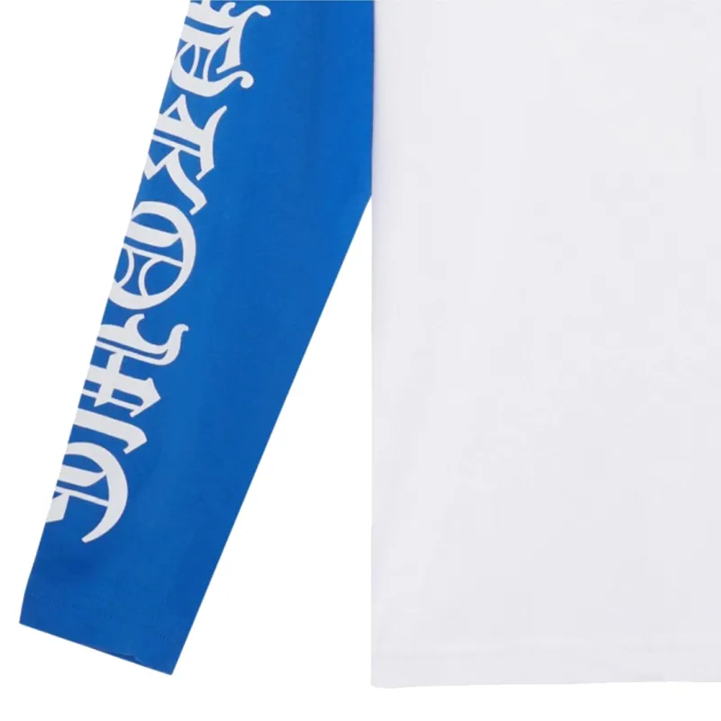 Chrome Hearts CH Baseball Shirt White/Blue CH-536