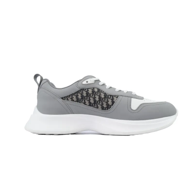 Dior B25 Runner Grey Smooth Calfskin Oblique Jacquard 3SN299ZIR- H165 02