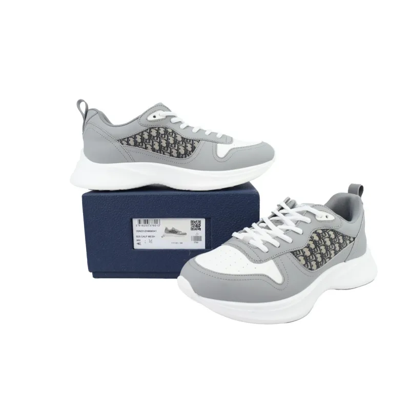 Dior B25 Runner Grey Smooth Calfskin Oblique Jacquard 3SN299ZIR- H165
