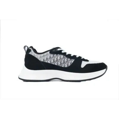 Dior B25 Runner Black Suede White Technical Mesh Oblique Canvas 3SN259YUH-H960 02