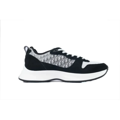 Dior B25 Runner Black Suede White Technical Mesh Oblique Canvas 3SN259YUH-H960 02