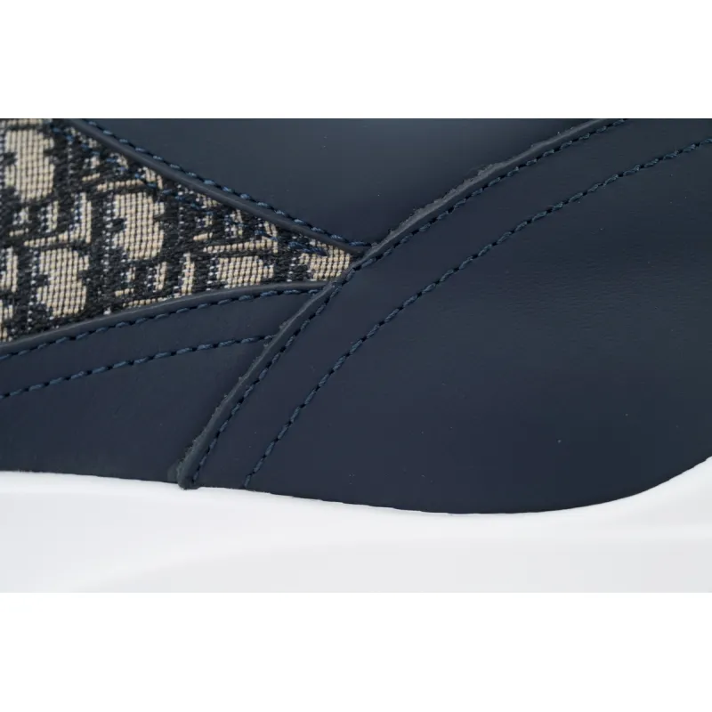 Dior B25 Runner Navy Blue Oblique Jacquard 3SN299ZIR-H561