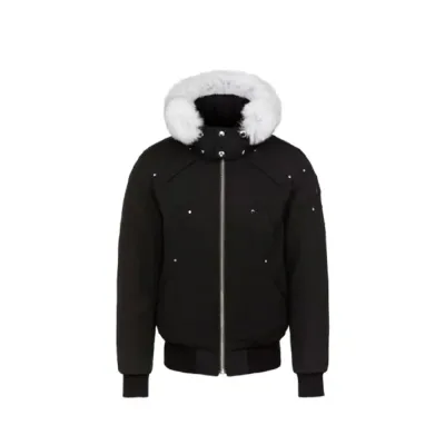 Moose Knuckles Original Ballistic Bomber Jacket White Fur（NFC） 01