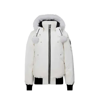 Moose Knuckles White Jacket White Wool Collar (NFC) 01