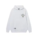 Chrome Hearts Cross Sanskrit Colorful Letters Embroidery Print Hoodie White