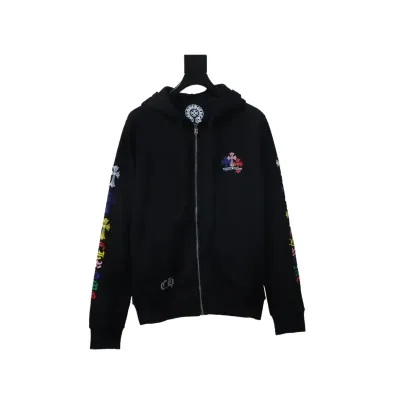 Chrome Hearts Multi Color Cross Hoodie Black 01
