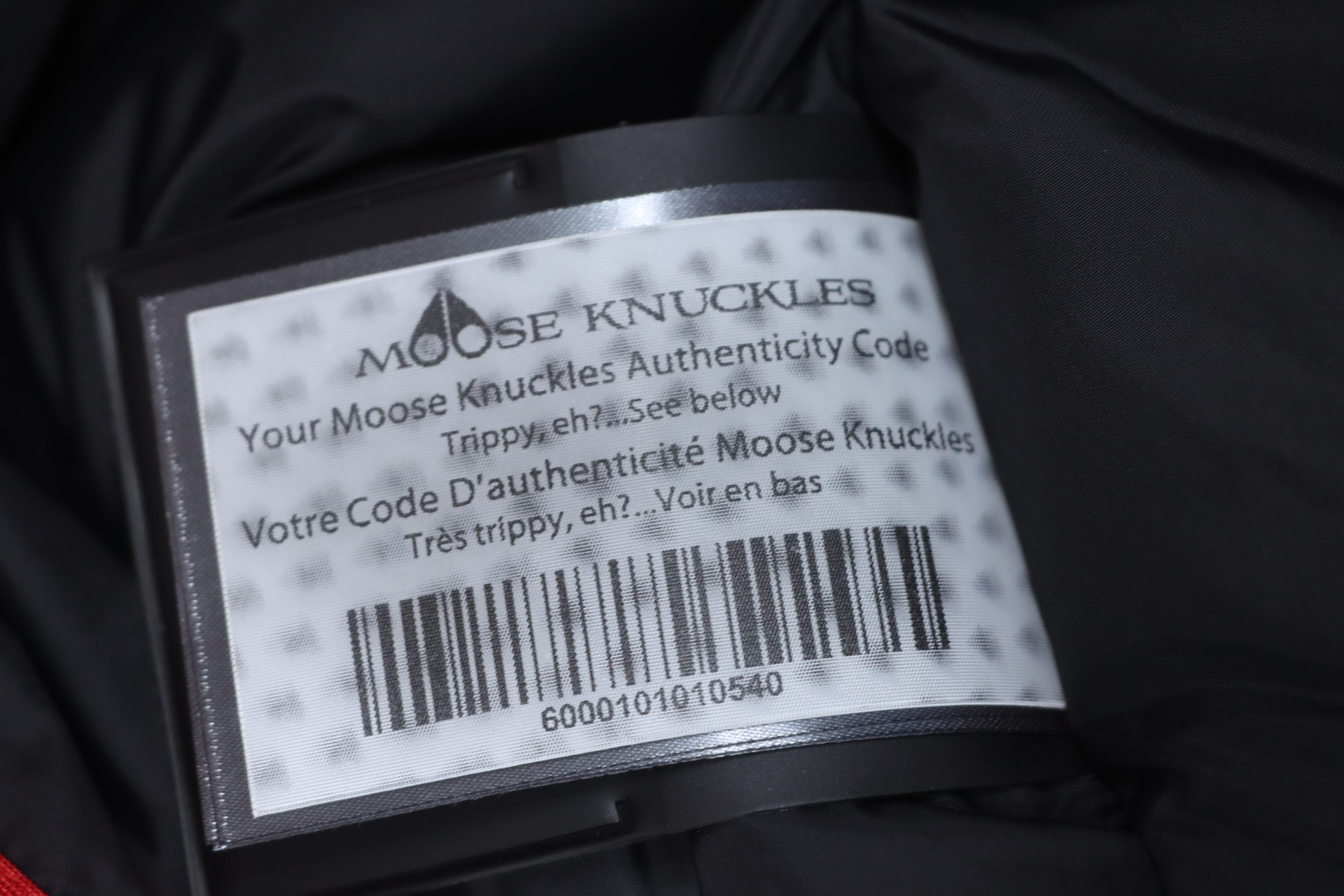 Moose Knuckles Women's long down jacket, bright red