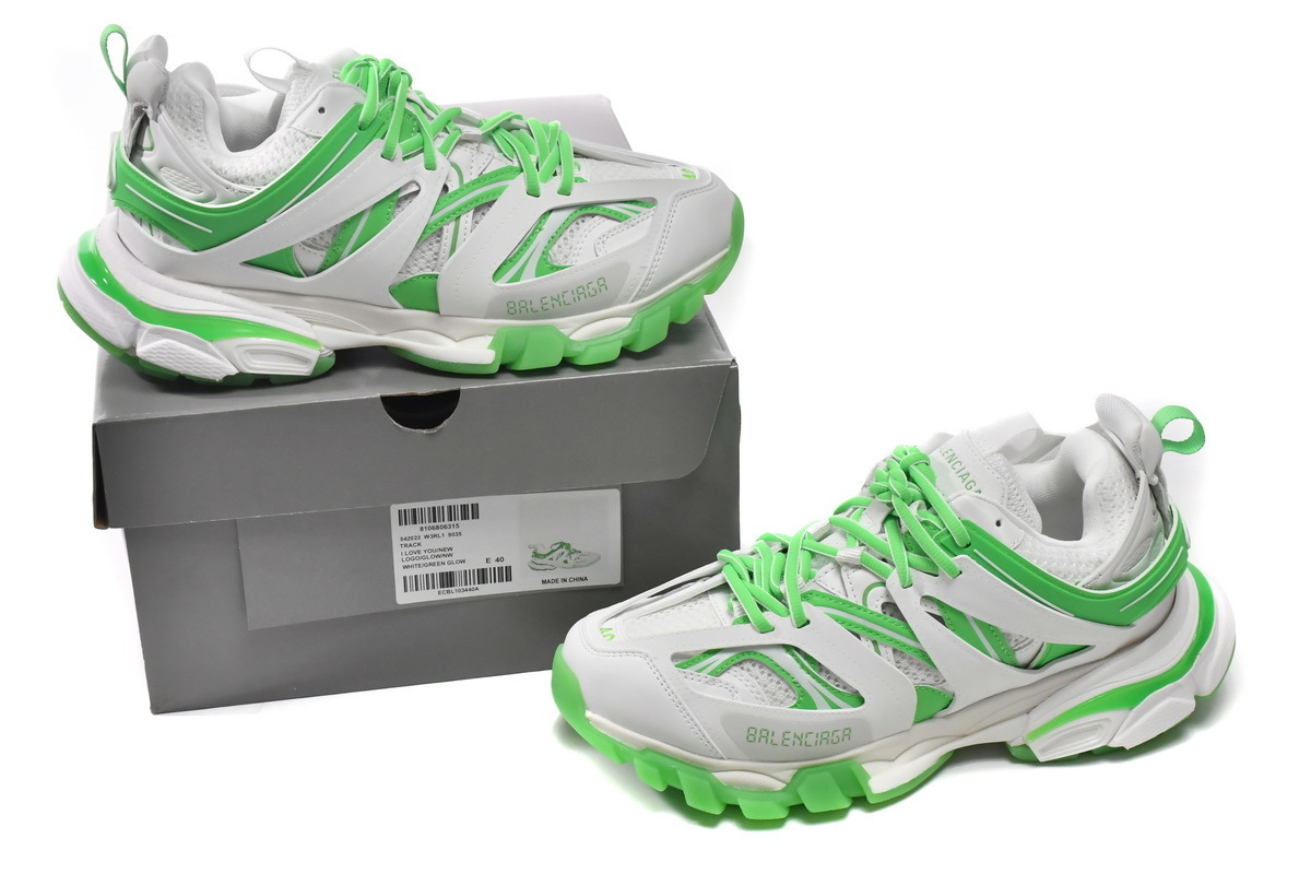 Balenciaga Track White Green 542023 W3HL1 9535 (No LED)