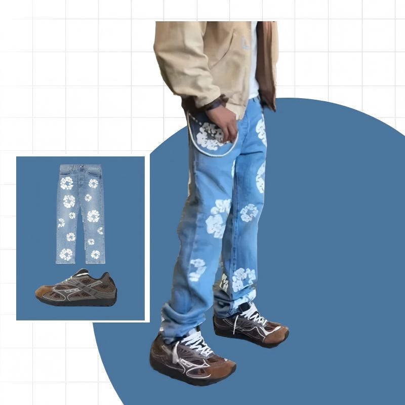 Denim Tears Jean+Bottega Veneta Orbit Sneaker Brown