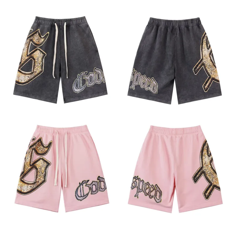 Godspeed Sweat Shorts #8678 Black/Pink