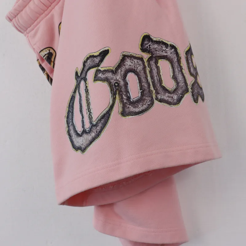 Godspeed Sweat Shorts #8678 Black/Pink