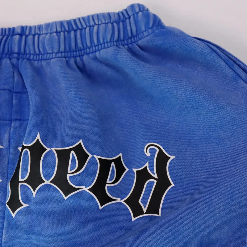 Godspeed Sweat Shorts #8679 Black/Blue