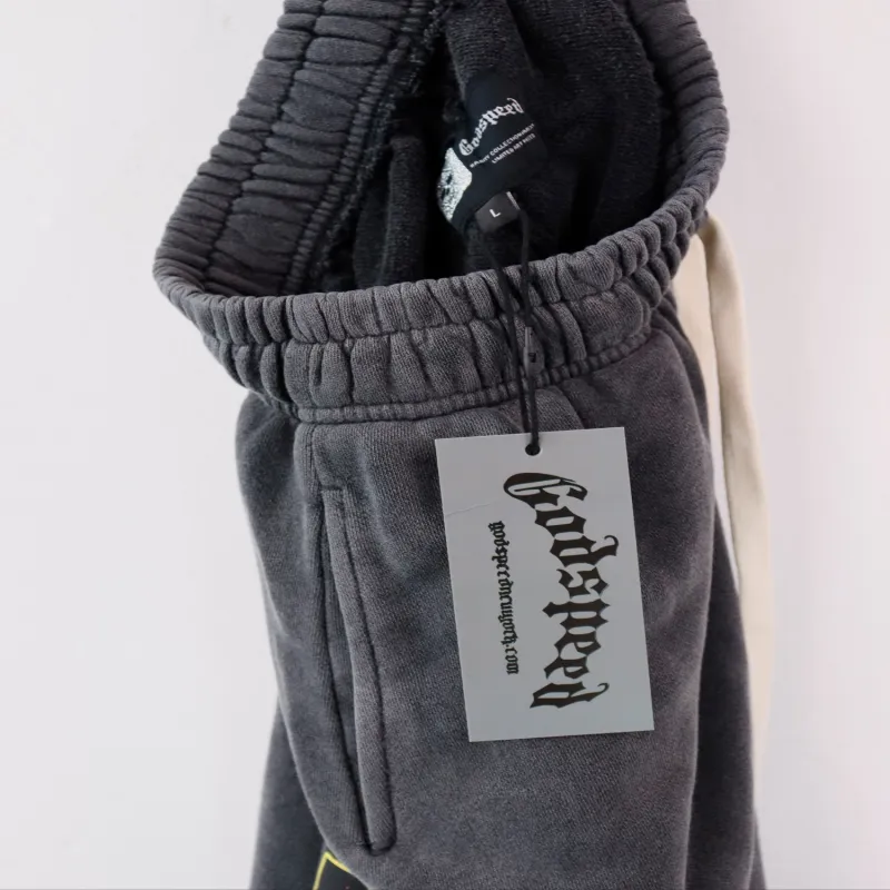 Godspeed Sweat Shorts #8679 Black/Blue