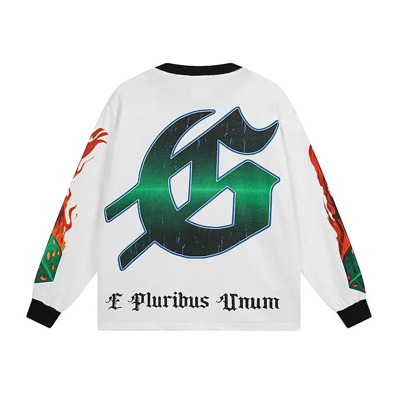 Godspeed Life’s A Gamble Long Sleeve T-shirt #3099 White/Apricot