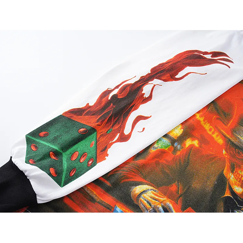 Godspeed Life’s A Gamble Long Sleeve T-shirt #3099 White/Apricot