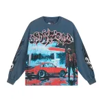 Godspeed Pit Stop L/S Thermal T-shirt #1101 Black/Blue Wash