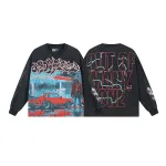 Godspeed Pit Stop L/S Thermal T-shirt #1101 Black/Blue Wash