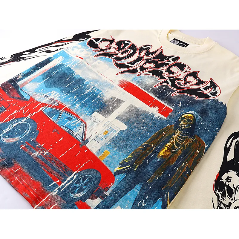 Godspeed Pitstop Thermal Long Sleeve T-shirt #3101 White/Apricot