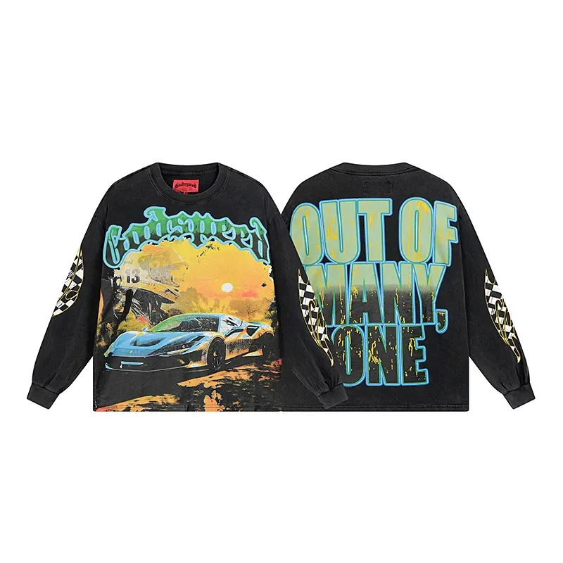Godspeed Sunset Drift Long Sleeve T-shirt #1105 Black Wash
