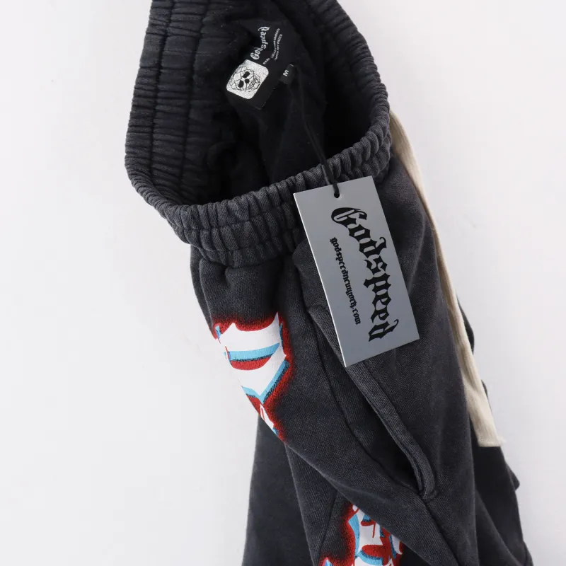 Godspeed Sweat Shorts #8770 Black/Blue