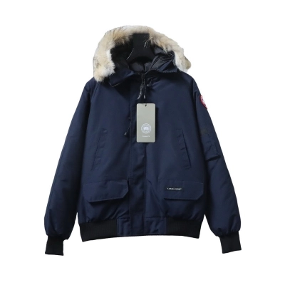   Canada Goose   Dark blue short down jacket 01