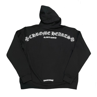 Chrome Hearts Shoulder Logo Hoodie Black 02
