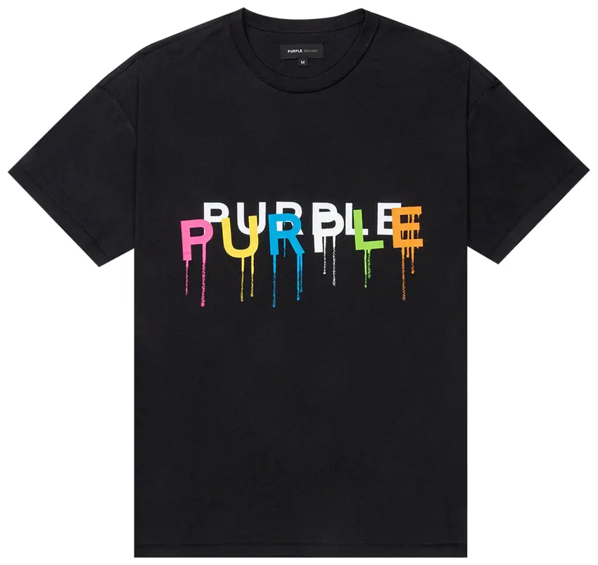 PURPLE BRAND Textured Inside Out T-Shirt 'Black'