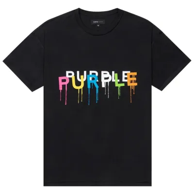 PURPLE BRAND Textured Inside Out T-Shirt 'Black' 01