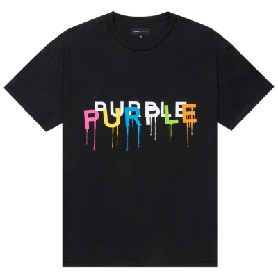 PURPLE BRAND Textured Inside Out T-Shirt 'Black' 01