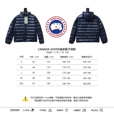  Canada Goose  Puff Plaid Down Jacket Dark Blue 02