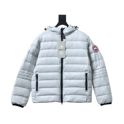  Canada Goose  Puff Plaid Down Jacket White 01