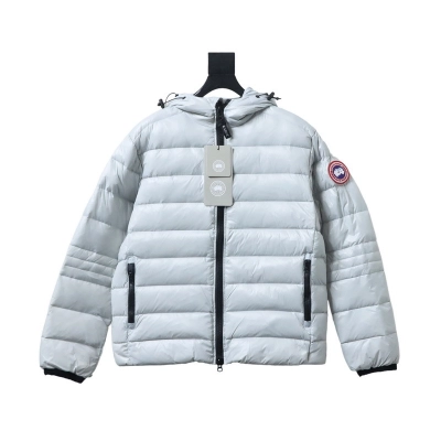  Canada Goose  Puff Plaid Down Jacket White 01