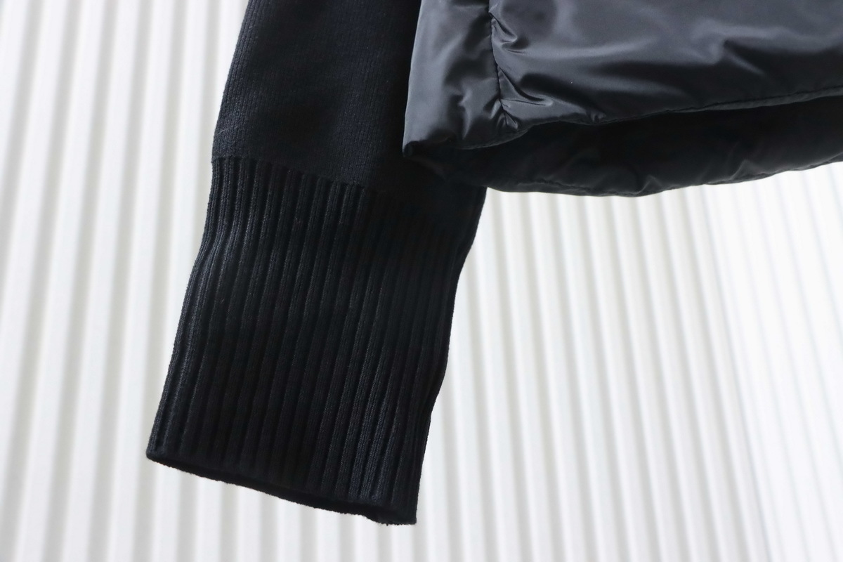 Canada goose Plaid Hooded Knit Jacket Black