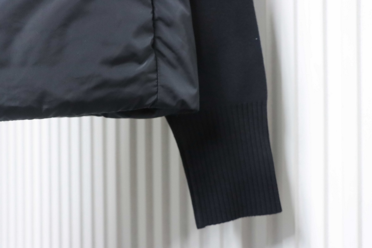 Canada goose Plaid Hooded Knit Jacket Black