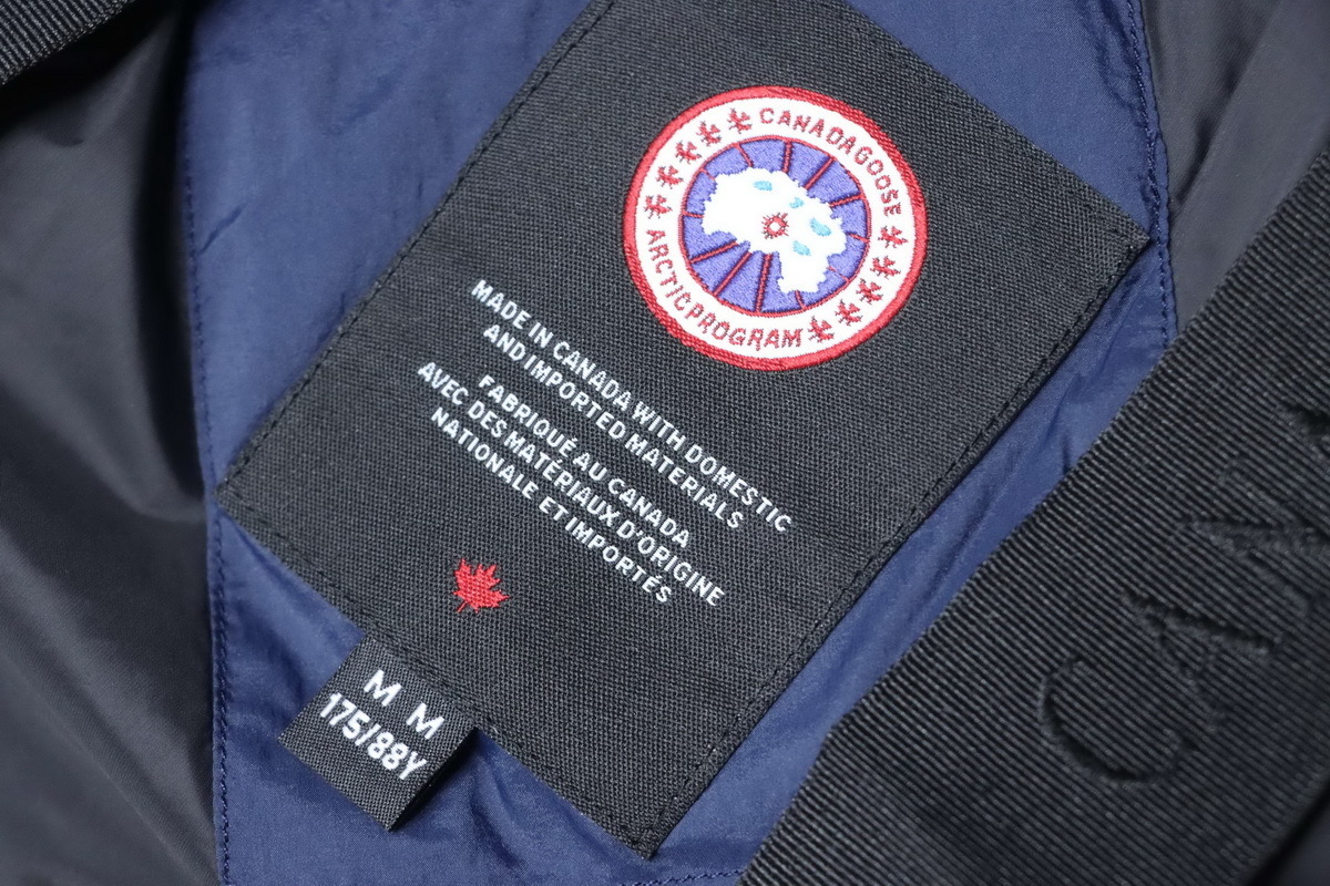  Canada goose  Stand collar large plaid down jacket dark blue