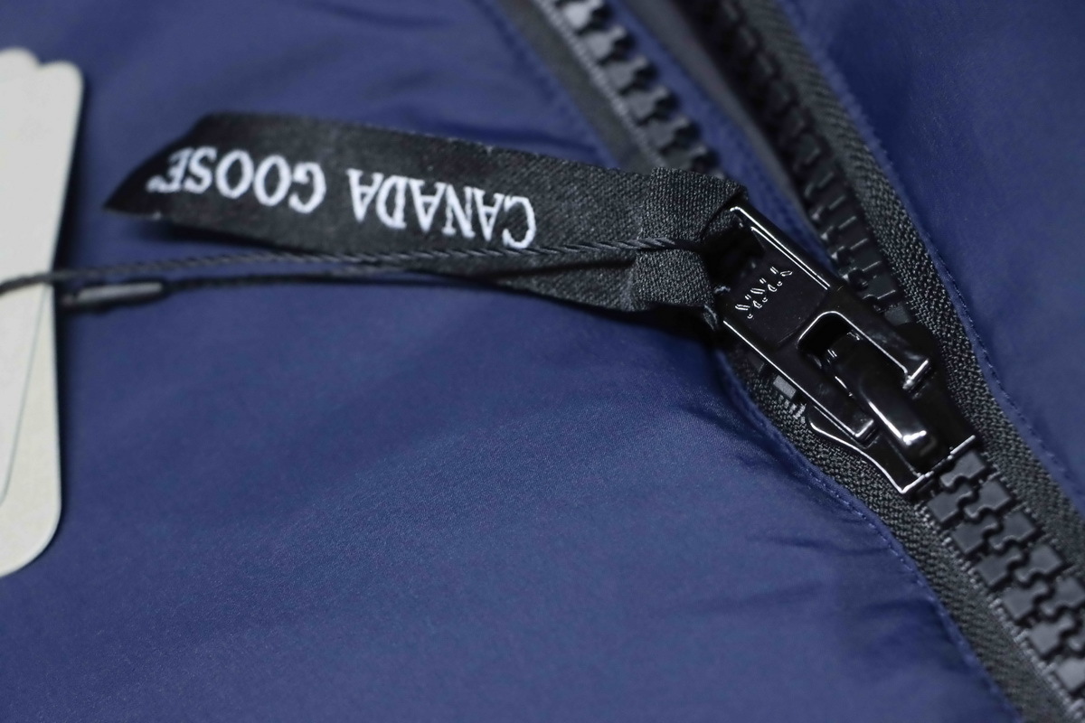  Canada goose  Stand collar large plaid down jacket dark blue